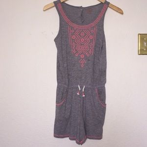 Grey and pink romper